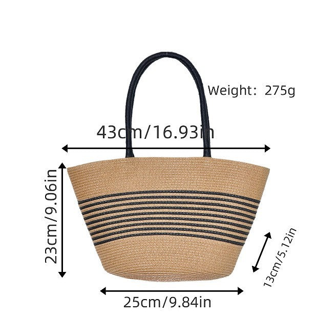 Beach bag with elegant stripe pattern and sturdy shoulder straps Stornfield