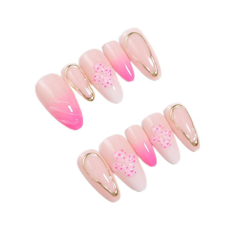 Elegant Ombre Floral Design Press-On Nails Stornfield