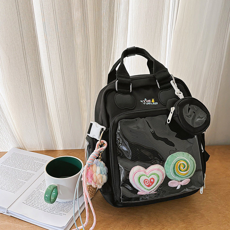 Versatile Multi-Functional Backpack with Decorative Patches Stornfield