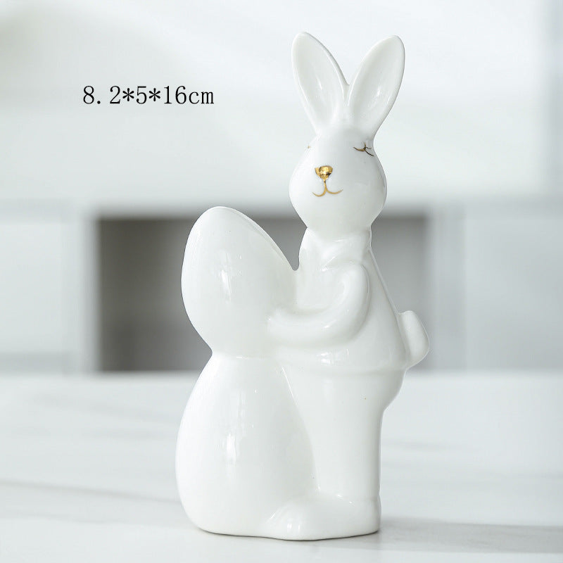 Ceramic Bunny Figurine Stornfeild