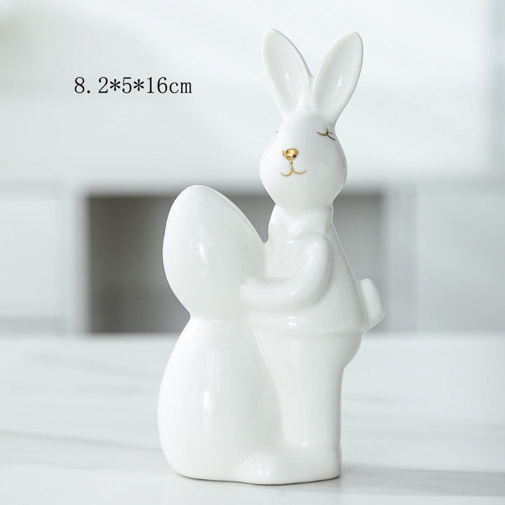 Ceramic Bunny Figurine Stornfeild