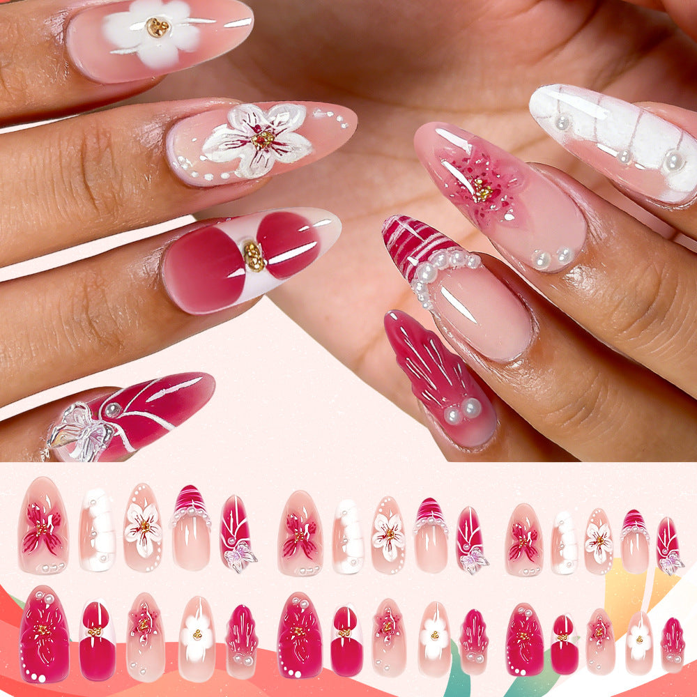 Decorative Floral Press-On Nail Art Collection Stornfield