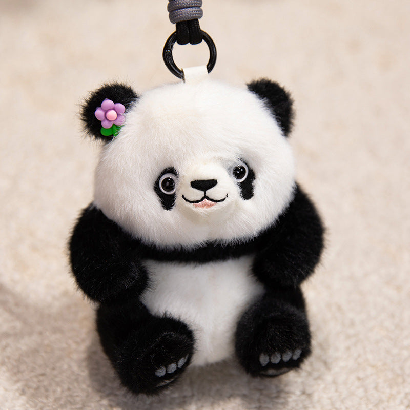 Plush Penguin Decorative Bag Charm with Crochet Bib and Spring-Loop Clip Stornfield