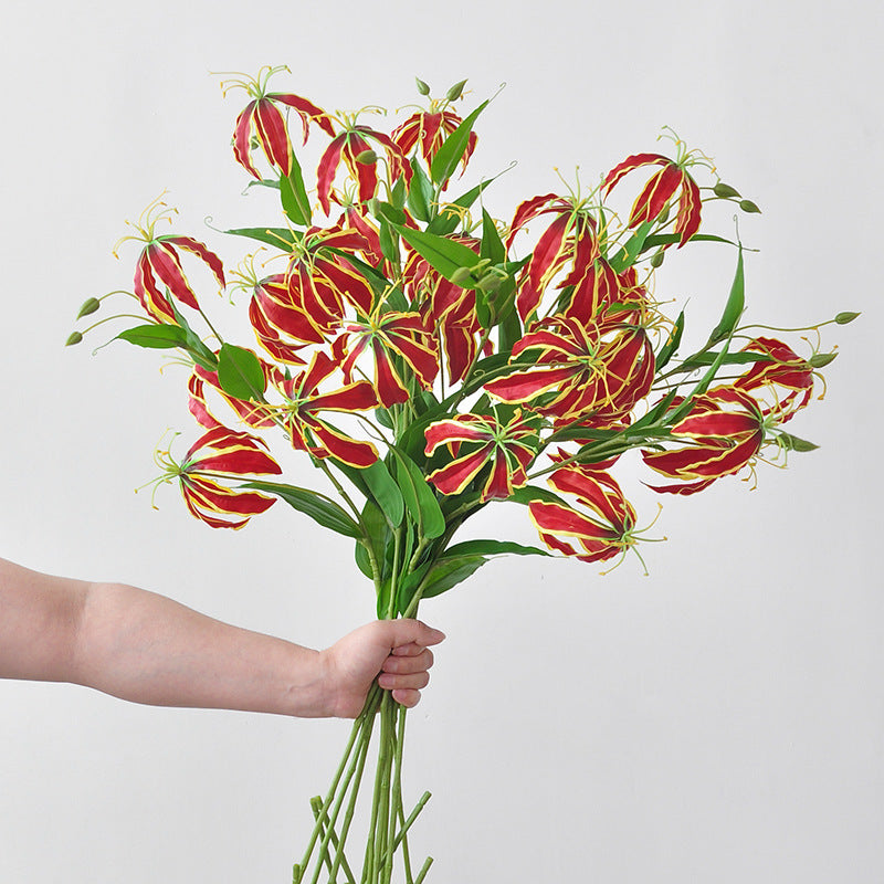 3D Realistic Gloriosa Lily Stem