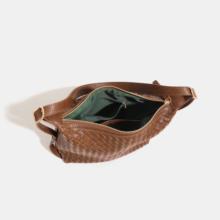 Woven Leather Shoulder Bag
