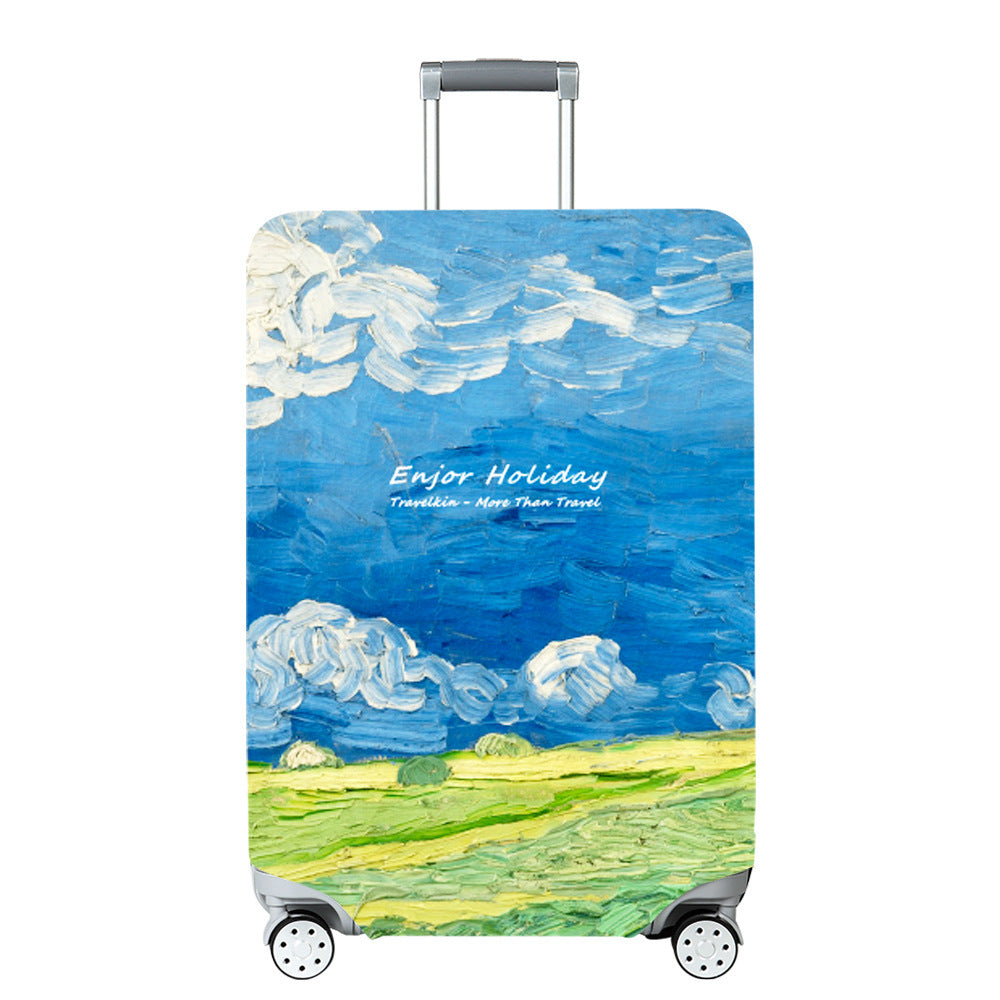 Unisex Hard Shell Travel Suitcase with Creative Travel Motif Stornfield
