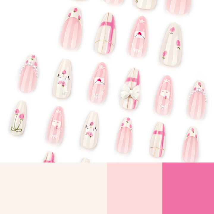 Artful stiletto nails with playful designs and a light 3D effect Stornfield