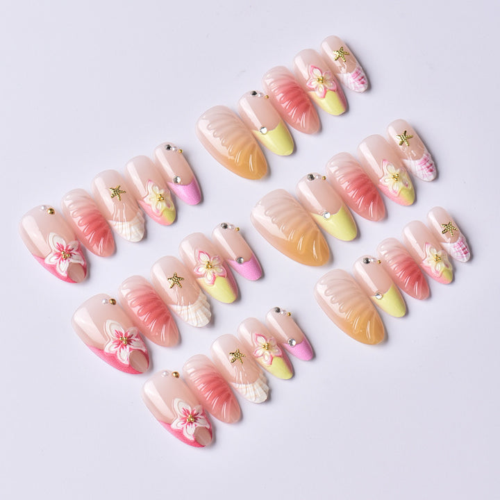 Sea-Inspired Luxury Press-On Nail Art
