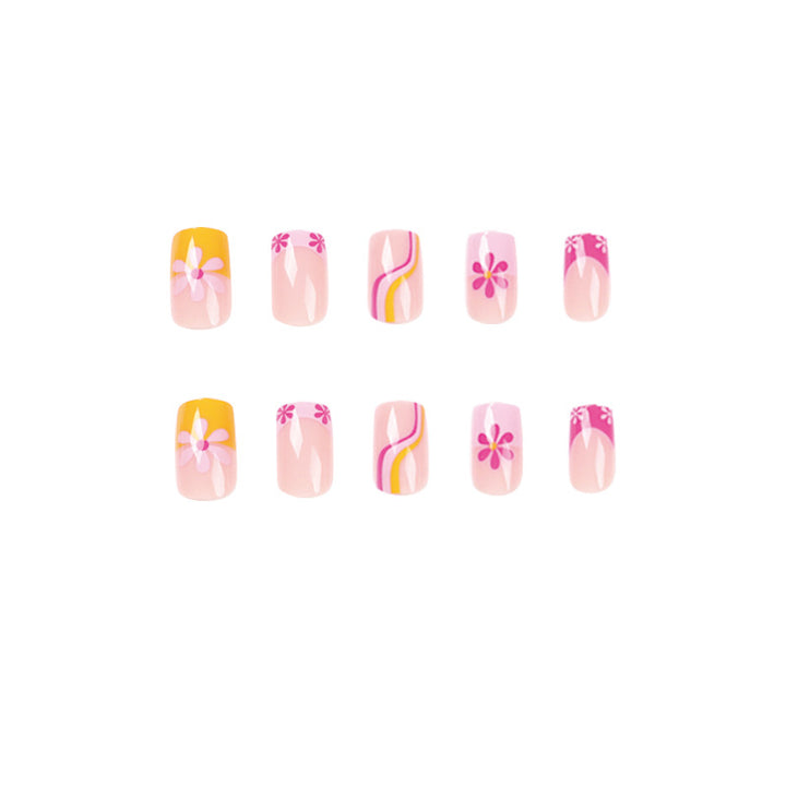 Creative Nail Art with Floral Design and Colorful Accents Stornfield