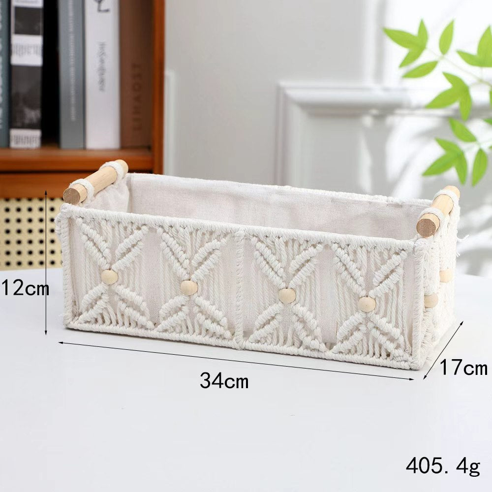 Decorative Macrame Storage Basket Stornfield