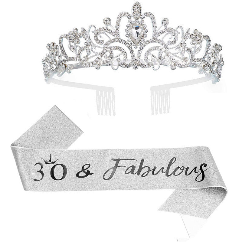 Women's Sparkling Crown with Radiant Rhinestone Embellishment Stornfield