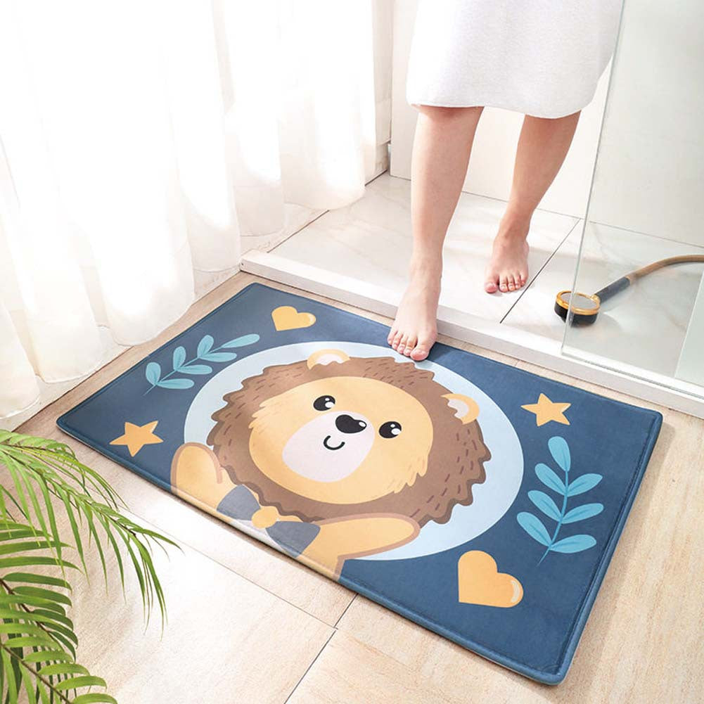 Playful Animal Design Bath Mat