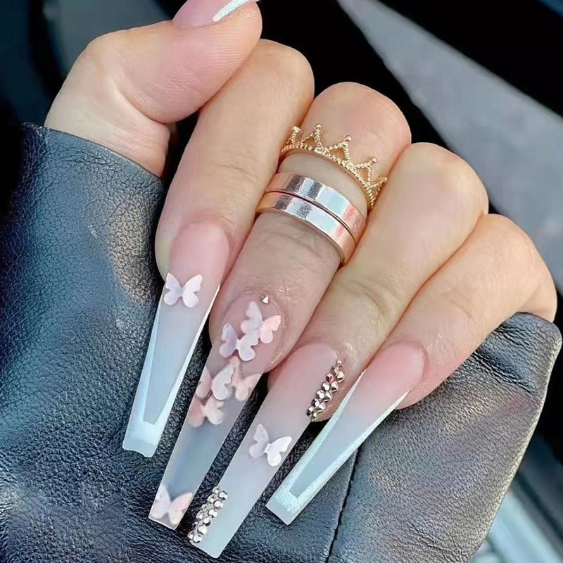 Nail art set with stylish butterfly decorations Stornfield