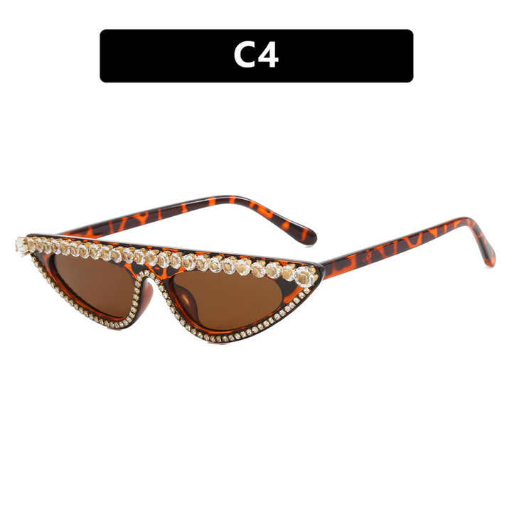 Ladies designer sunglasses in stylish cat-eye design with glittering frame Stornfield