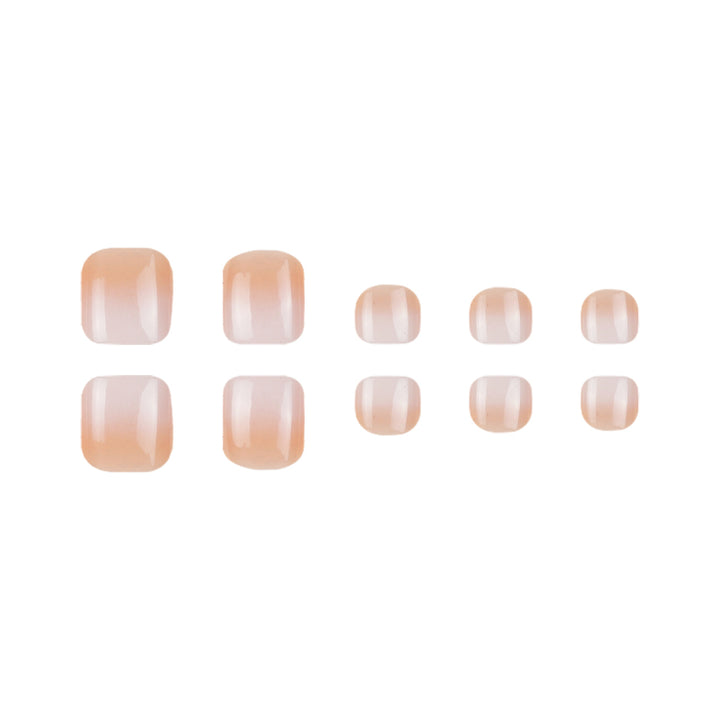 Elegant French Tip Press-On Toenails Stornfield