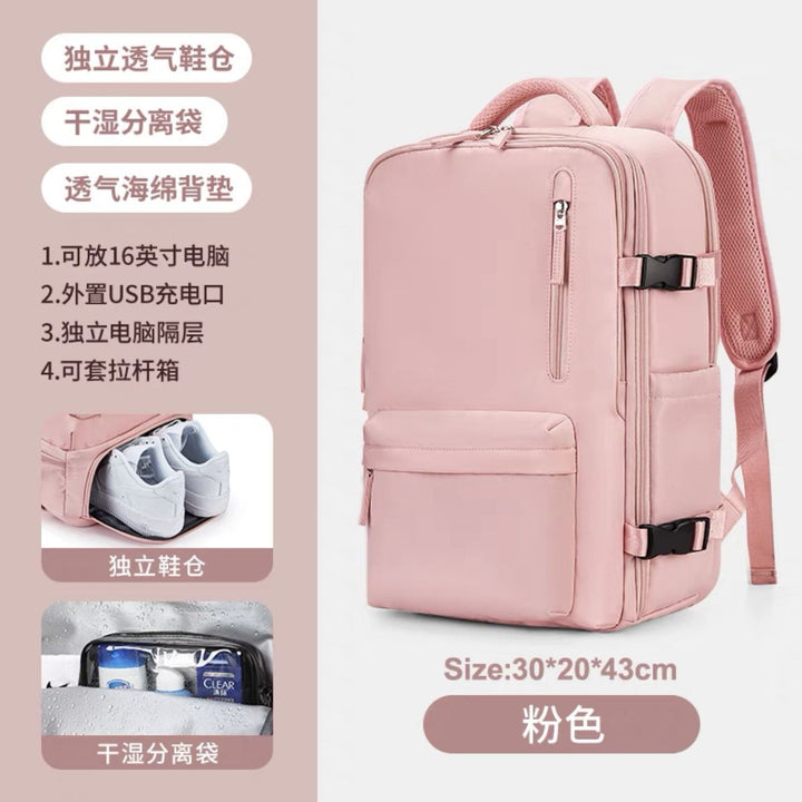 Multifunctional backpack with integrated USB port and separate compartment for shoes Stornfield
