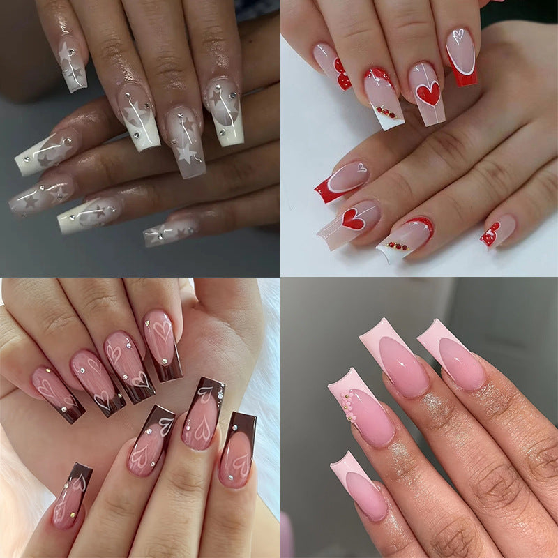 Decorative Floral Press-On Nail Set Stornfield