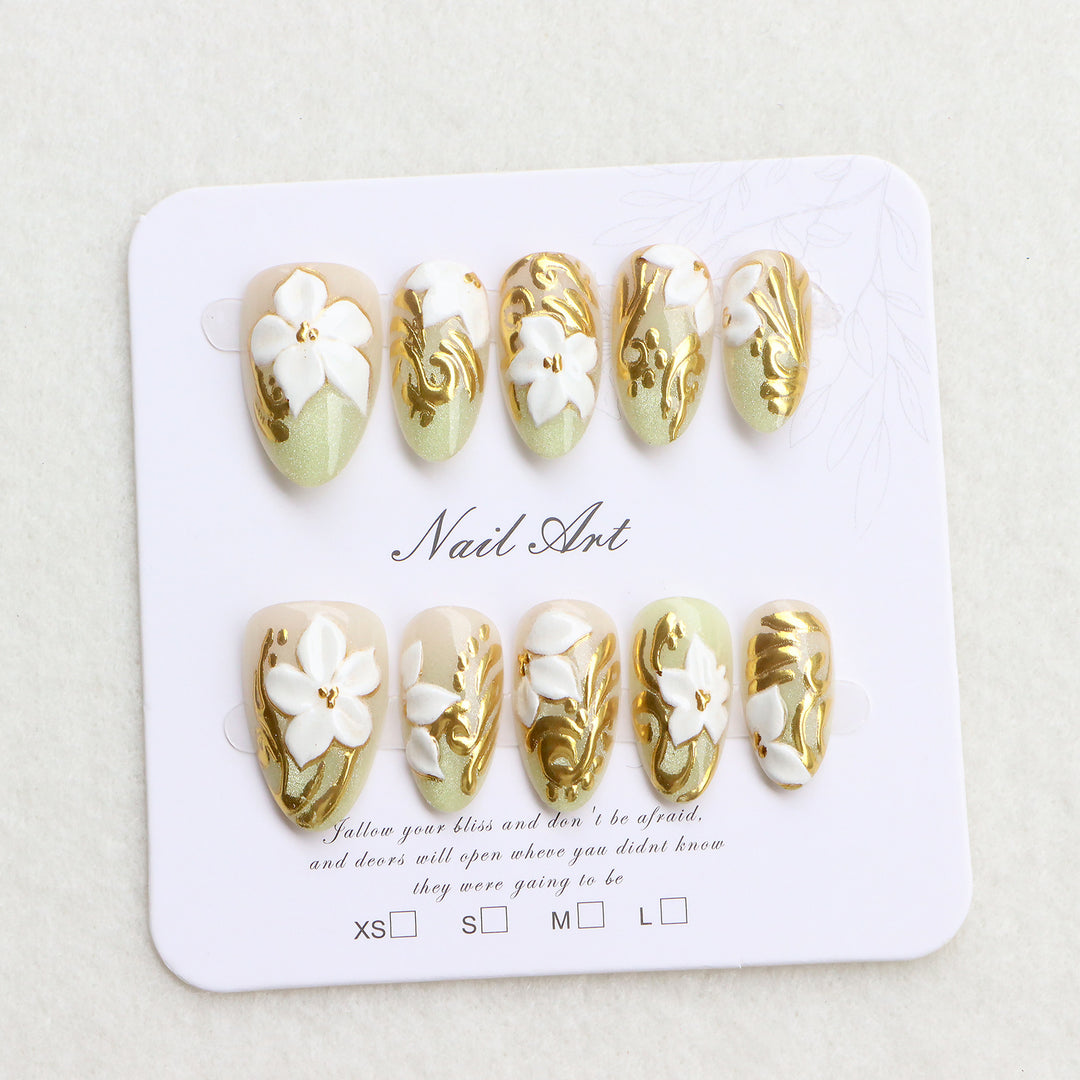 Decorative Floral Press-On Nail Set Stornfield 1788497824