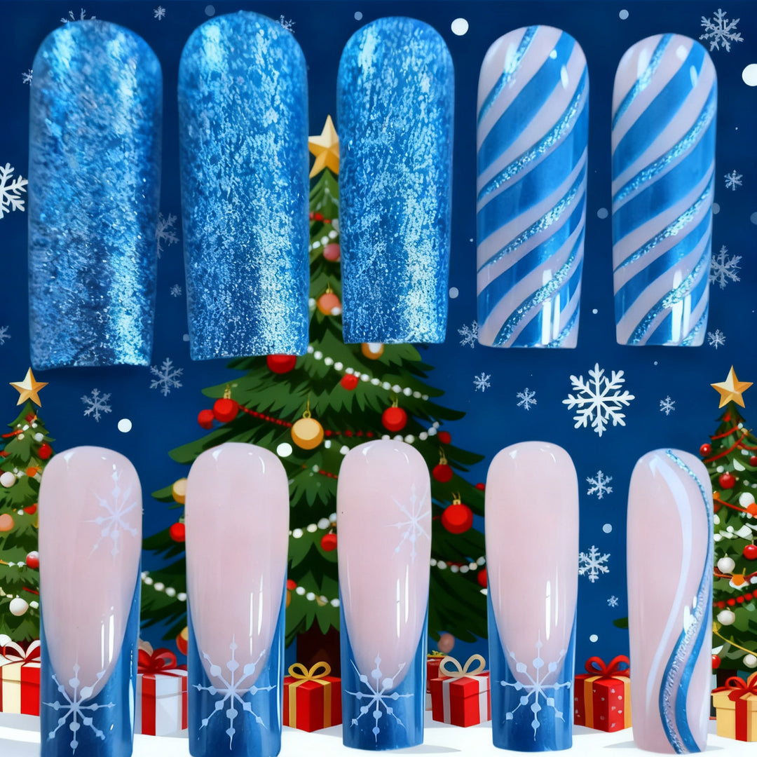 Artistic Decorative Long Acrylic Nail Enhancements Stornfield