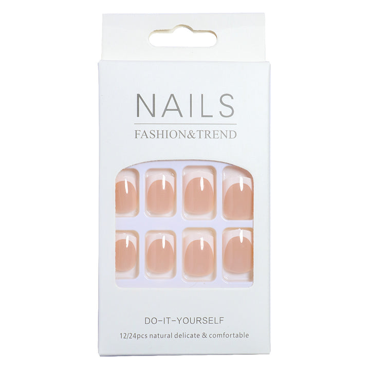 Elegant French Tip Press-On Nail Set Stornfield 1787225130