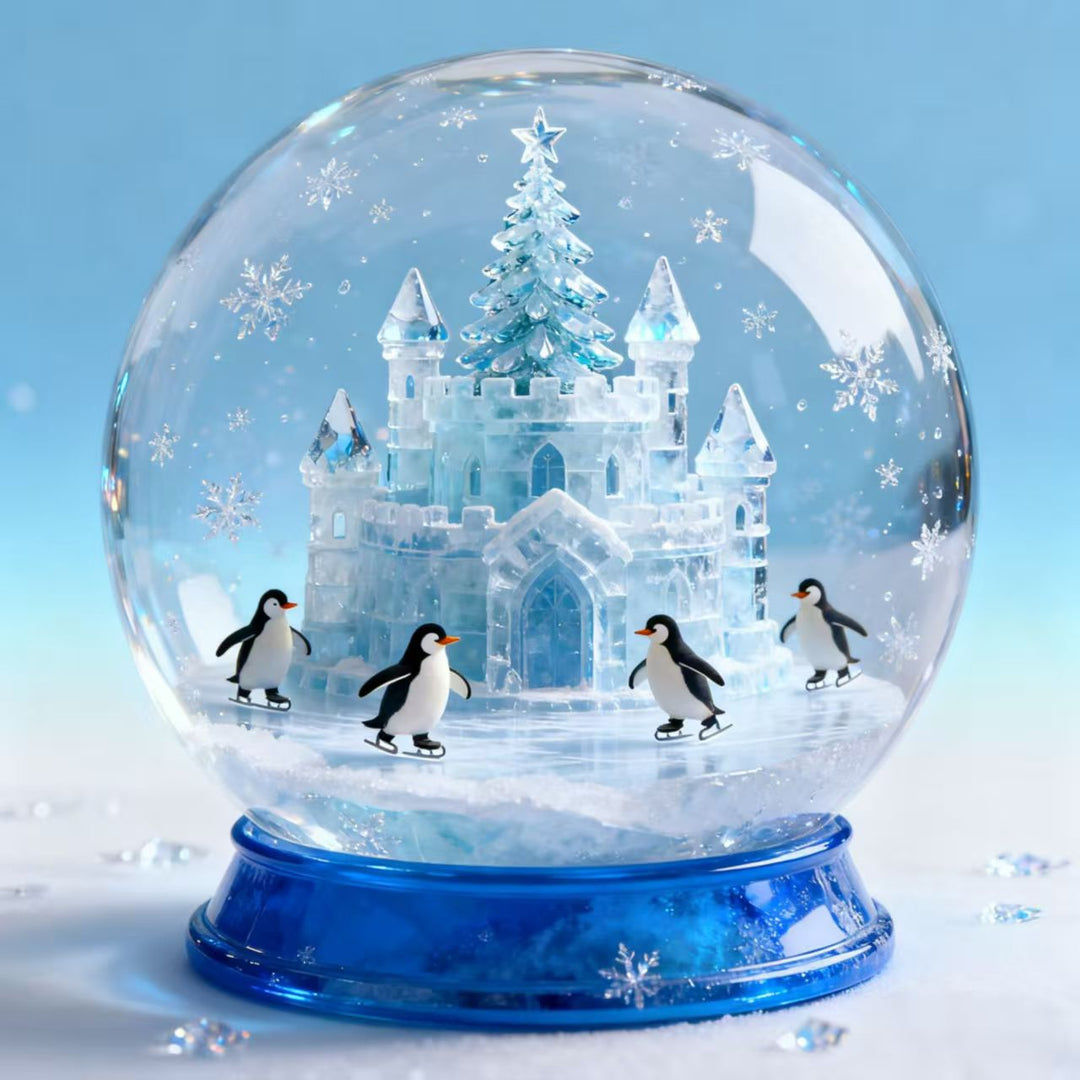 Festive Carousel Music Box Snow Globe