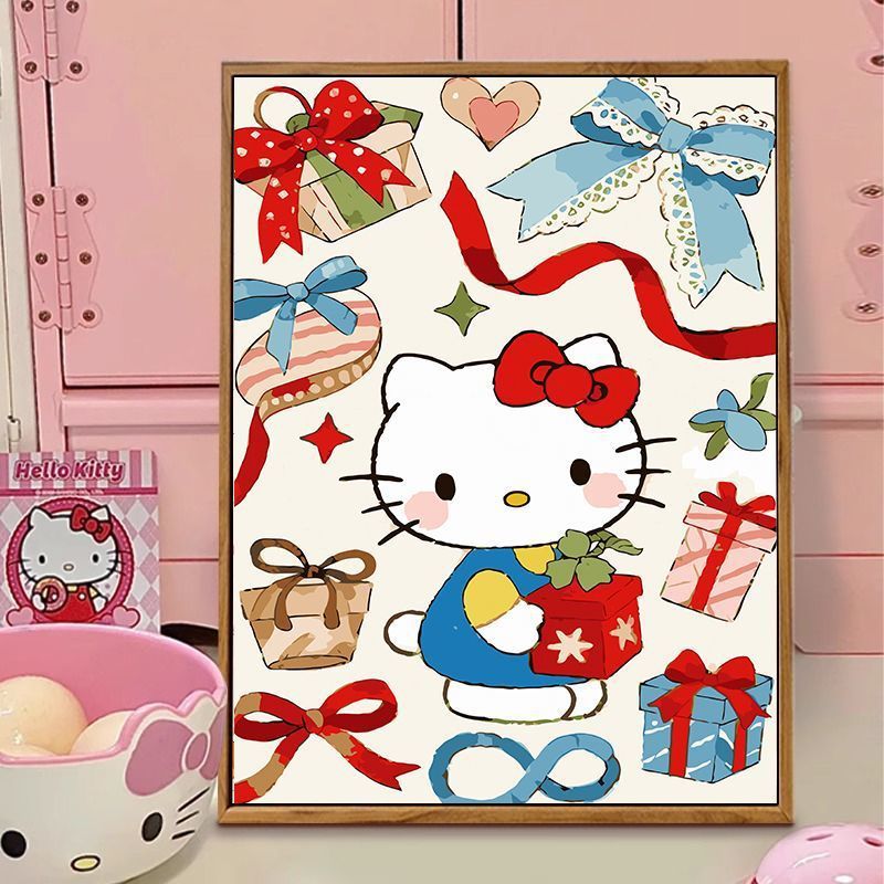 Hello Kitty-Themed Illustration Canvas Art Stornfield