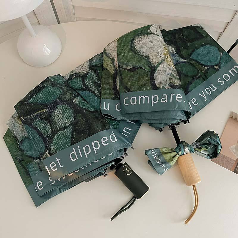 Women's Folding Umbrella with Floral Accents Stornfield
