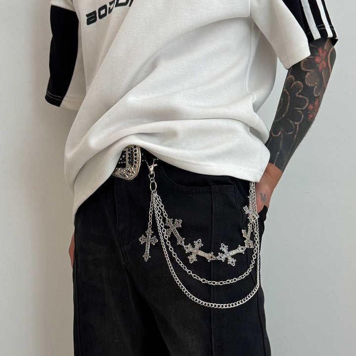 Fashionable chain belt with cross pendants Stornfield