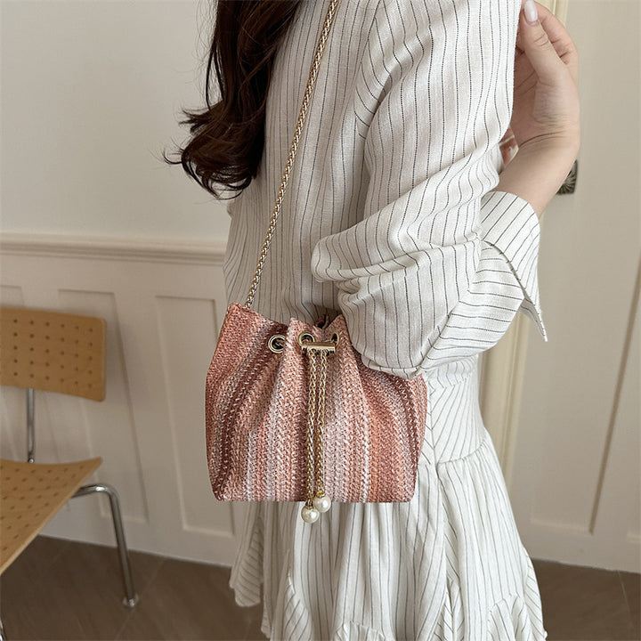 Artistic Woven Bucket Bag