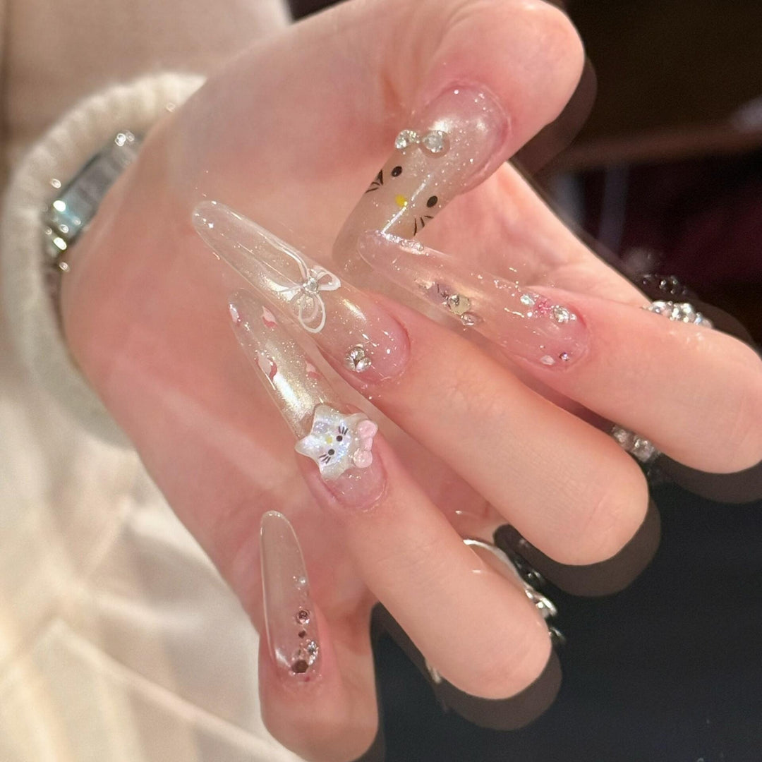 Artificial nails with Playful-Elegant Design Stornfield