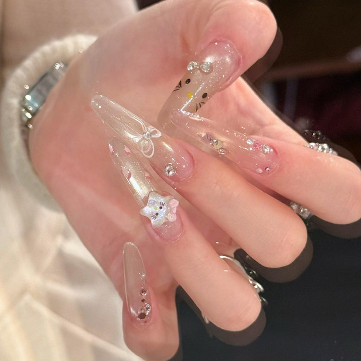 Artificial nails with Playful-Elegant Design Stornfield