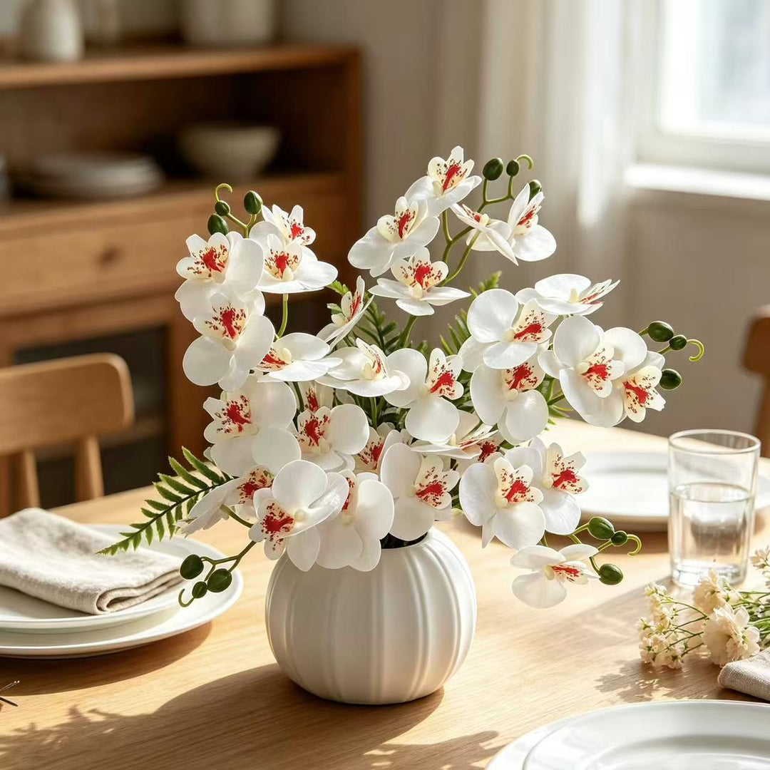 Lifelike Decorative Orchid Arrangement for Home Decor