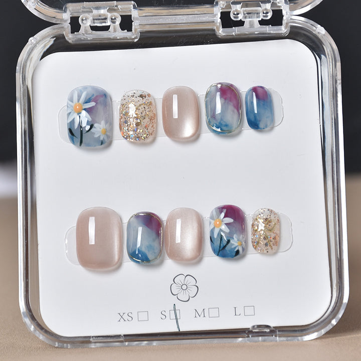 Decorative Floral Press-On Nail Set Stornfield
