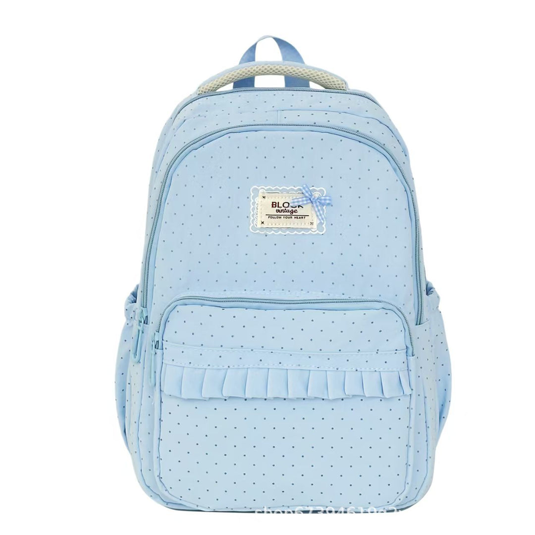 Stylish Polka Dot Ruffled Backpack Stornfield
