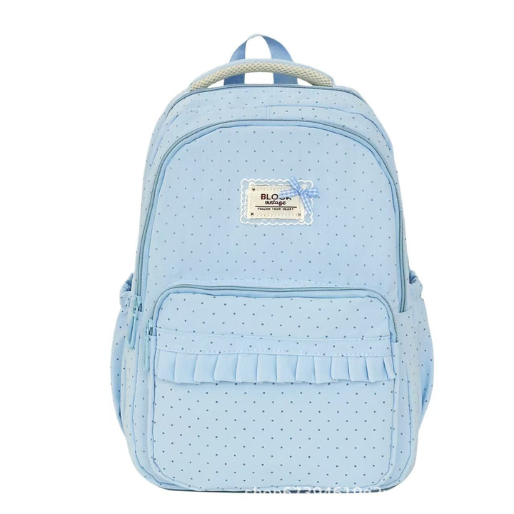 Stylish Polka Dot Ruffled Backpack Stornfield
