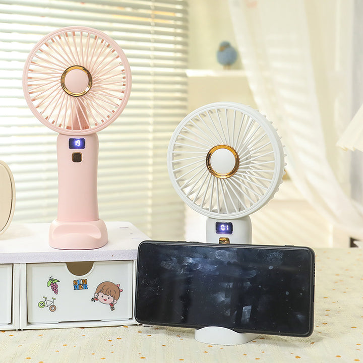 Women's Portable Hand Fan with Energy-Efficient USB Charging Function Stornfield