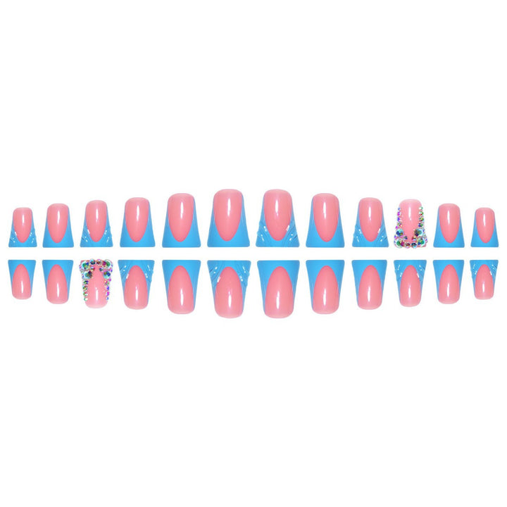 Decorative Press-On Nail Art Extensions with Rhinestone Accents Stornfield