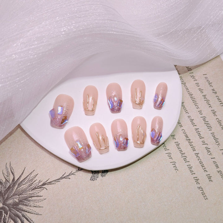 Elegant French Tip Press-On Nails Stornfield