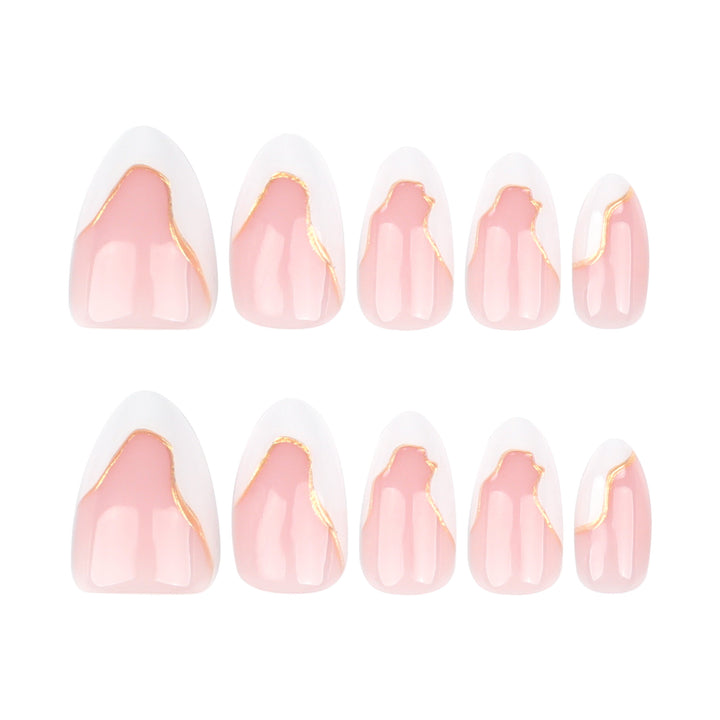 Elegant artificial nails with gold accents Stornfield