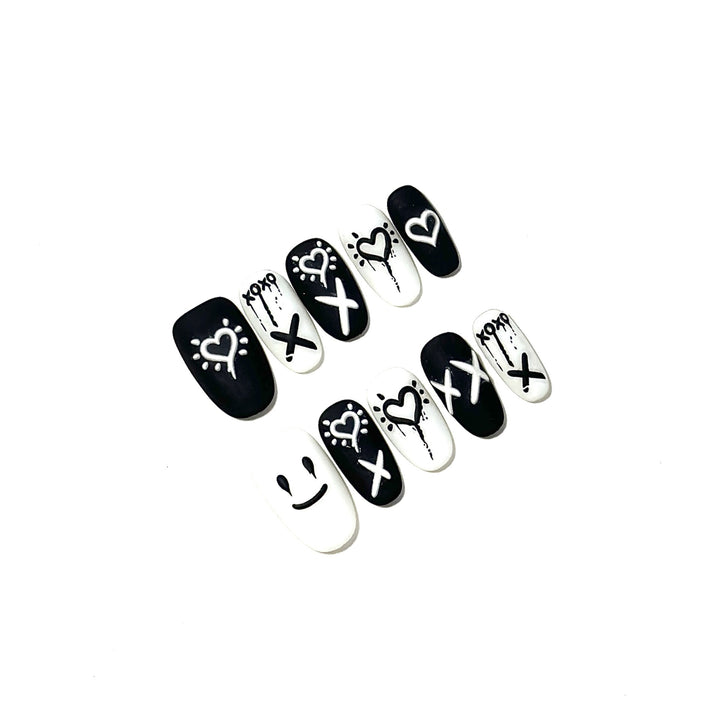Creative Graphic Press-On Nails