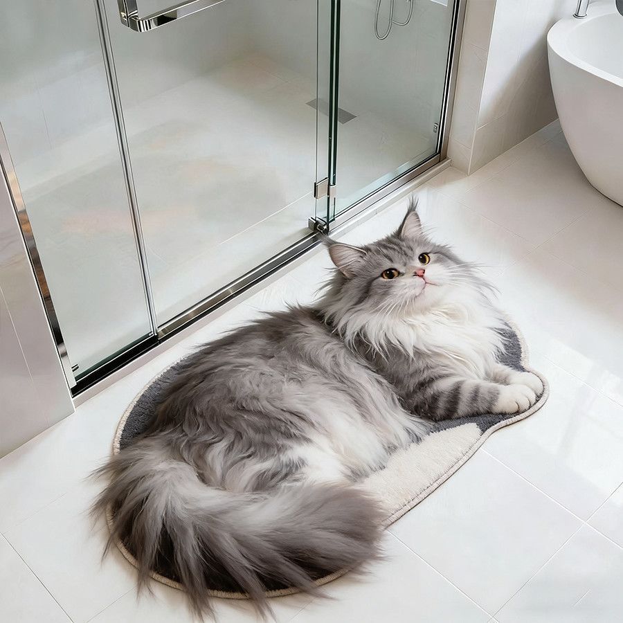 Cat-Shaped Bath Mat Stornfield