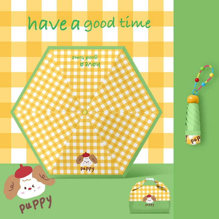 Women playful picnic folding umbrella Stornfield