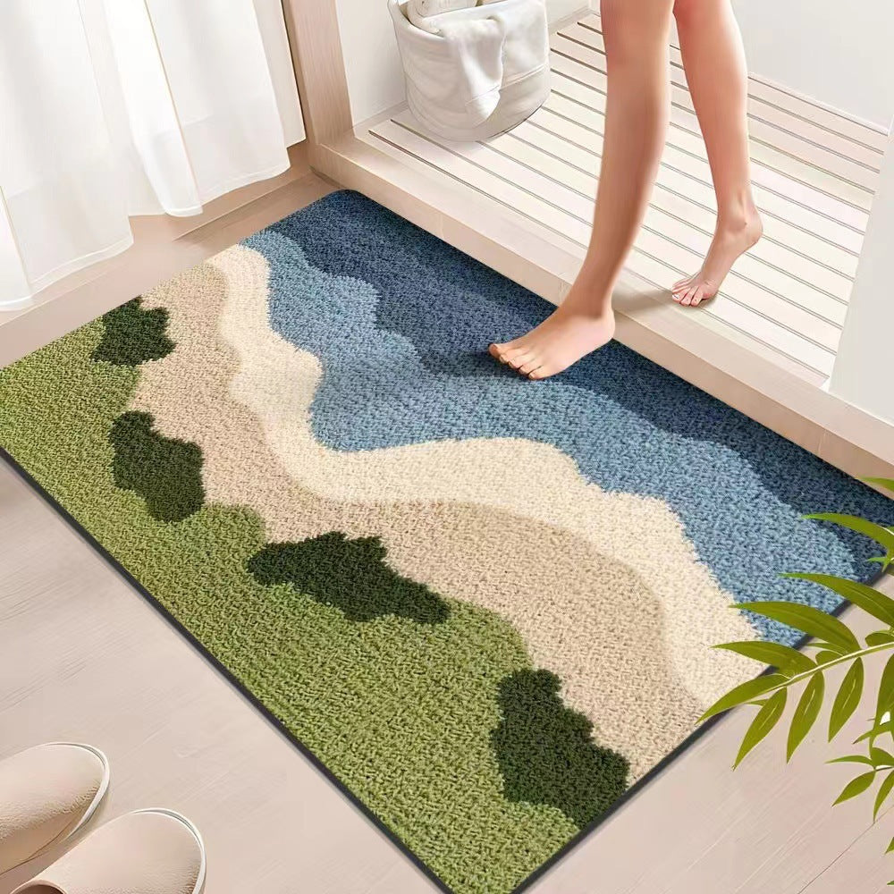 Floral Textured Indoor Mat Stornfield