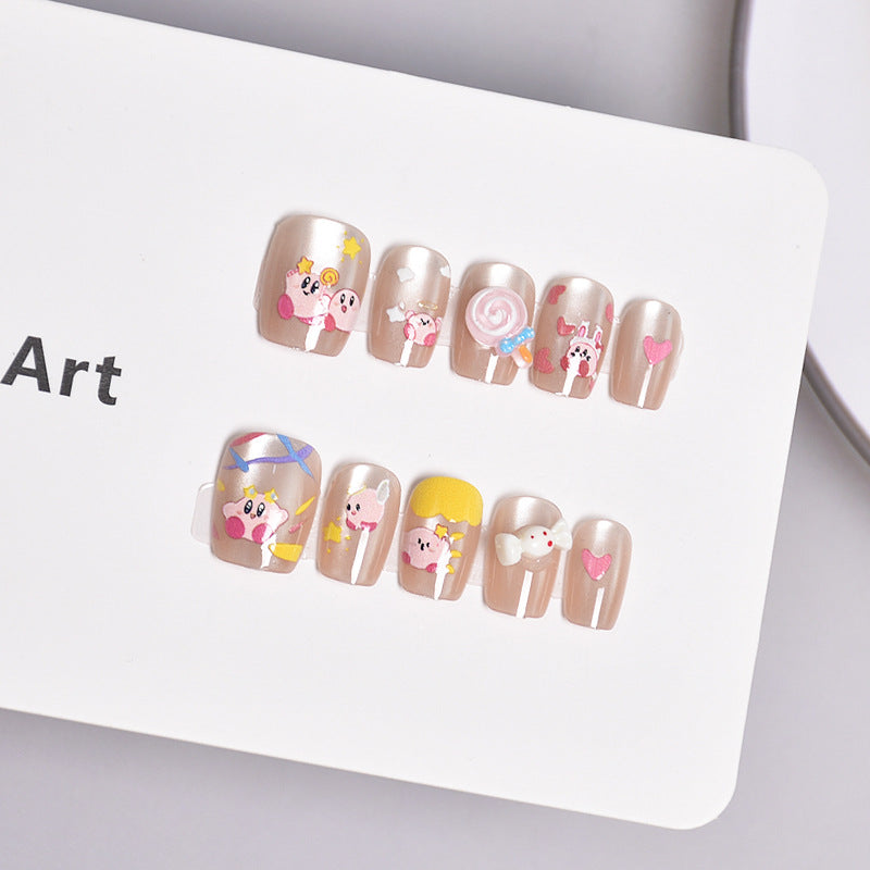 Whimsical Cartoon Press-On Nail Art Stornfield