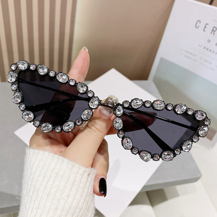 Ladies elegant Cat-Eye sunglasses with glamorous stone setting Stornfield