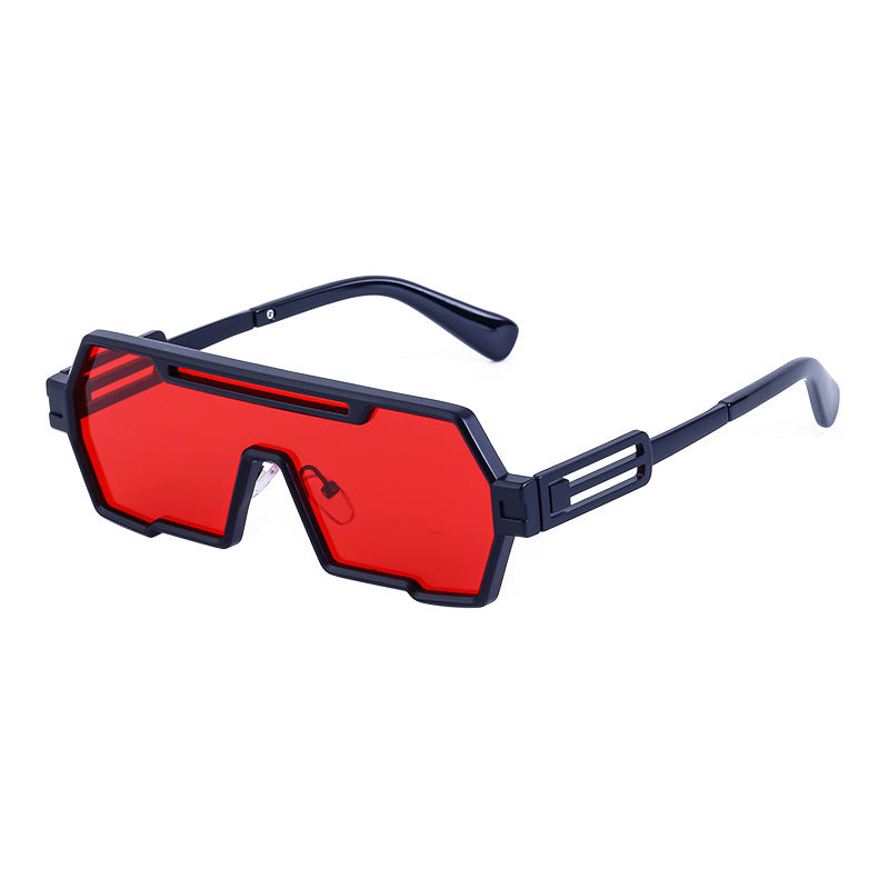 Women's fashionable sunglasses in a futuristic design with a wide frame Stornfield