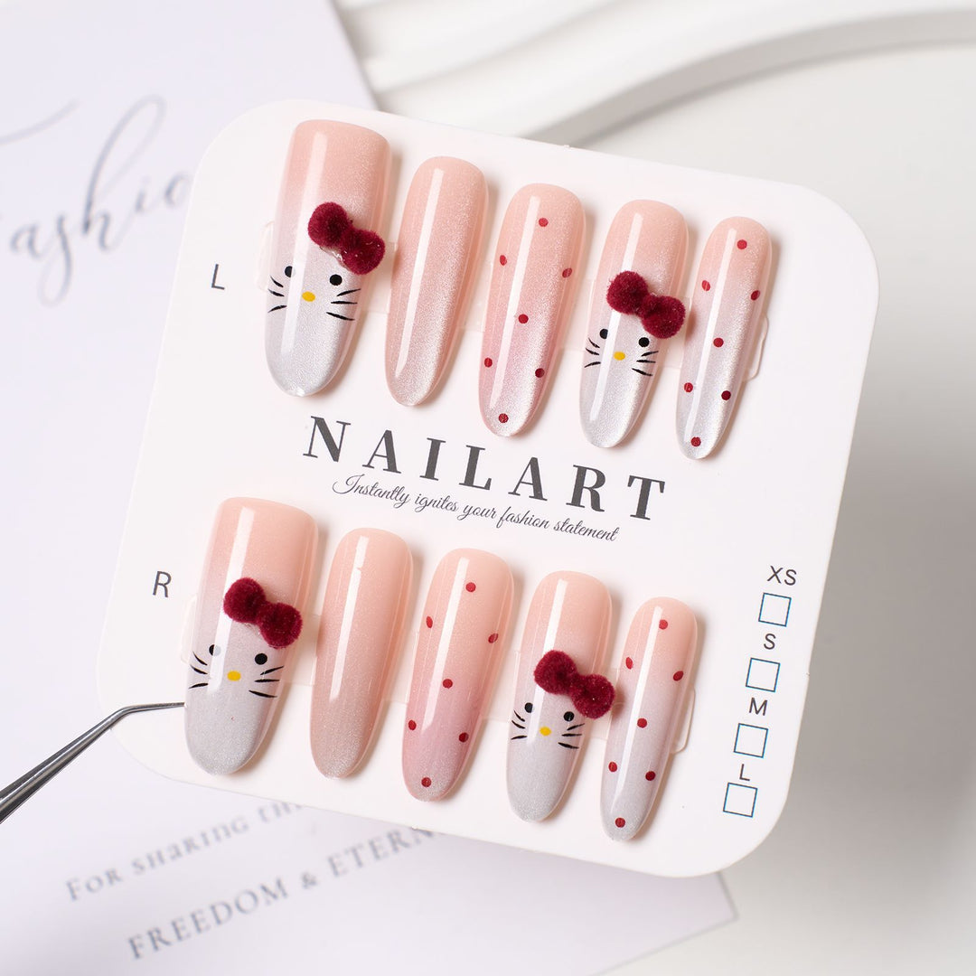 Artistic Floral Design Press-On Nail Set Stornfield