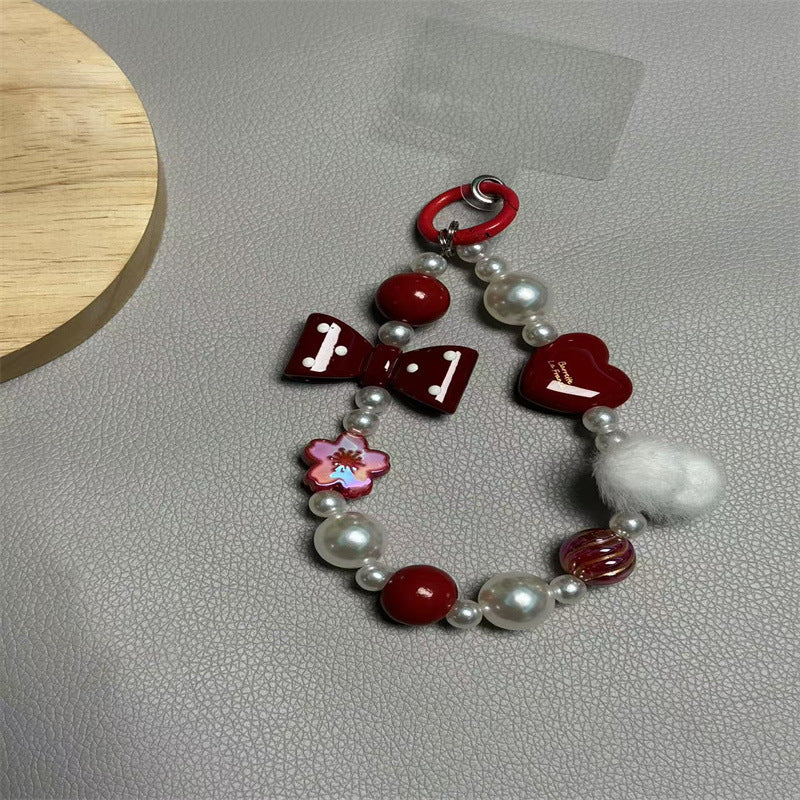 Whimsical Bow and Heart Keychain Stornfield