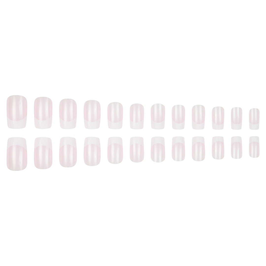 Elegant French Tip Acrylic Press-On Nails Stornfield