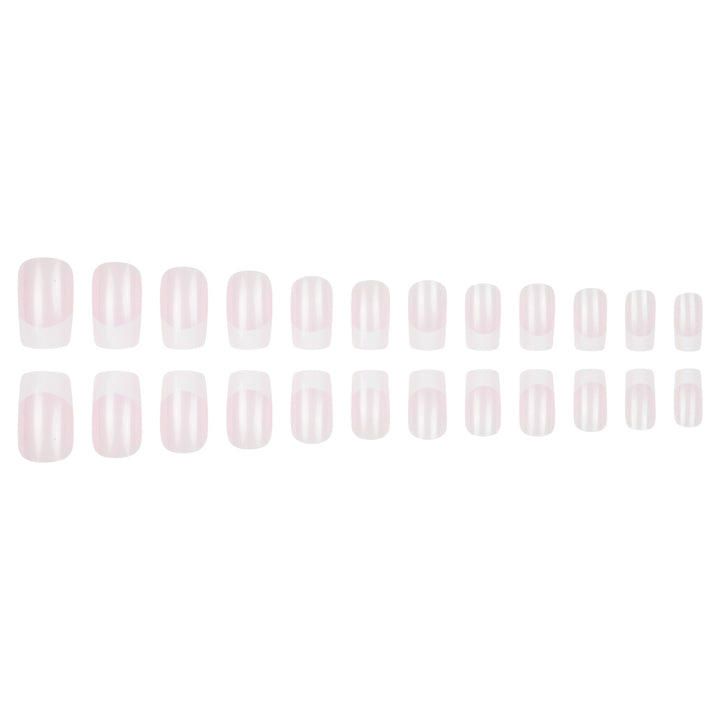 Elegant French Tip Acrylic Press-On Nails Stornfield